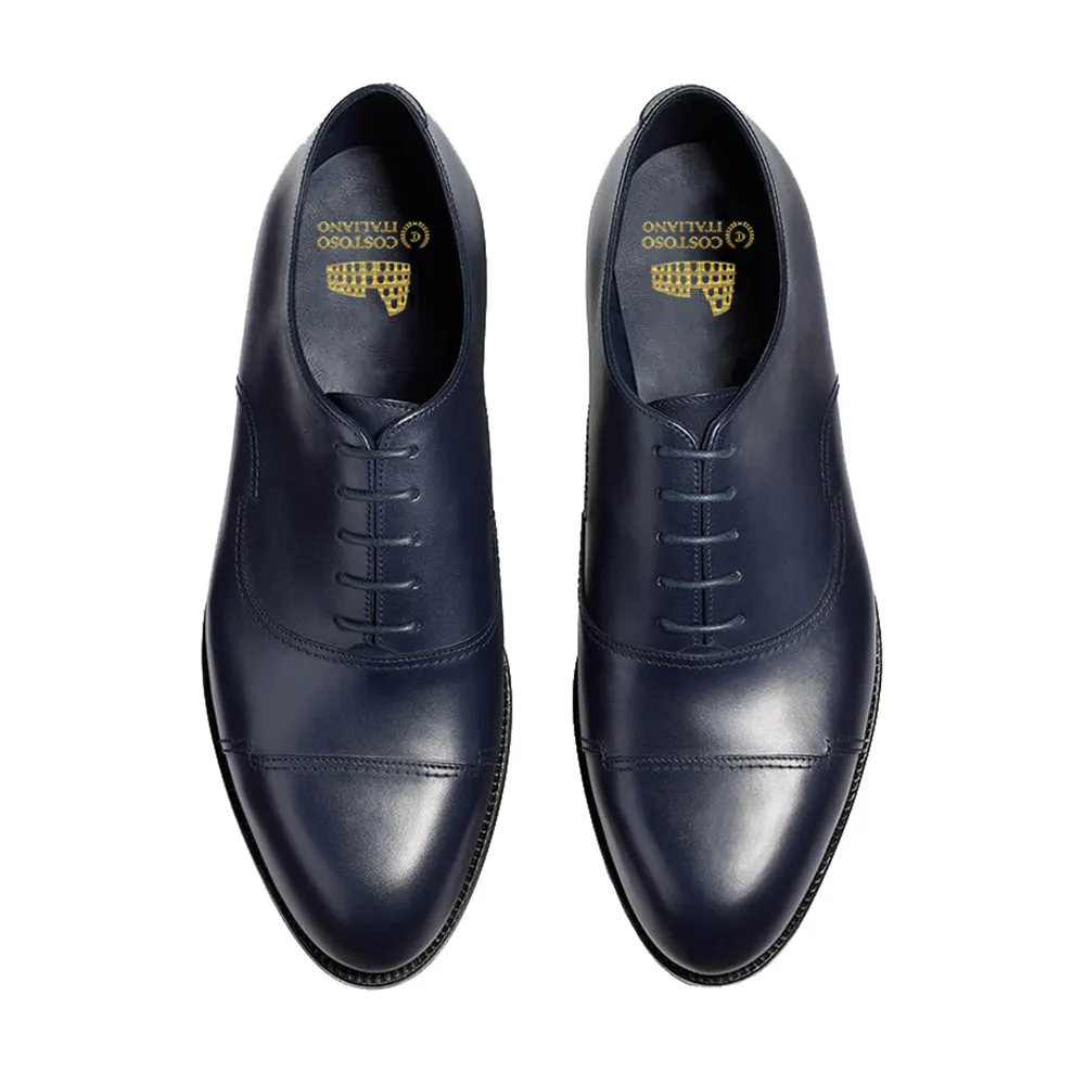 Height Increasing Navy Blue Leather Broxtowe Balmoral Oxfords sold by Costoso Italiano product image thumbnail 3
