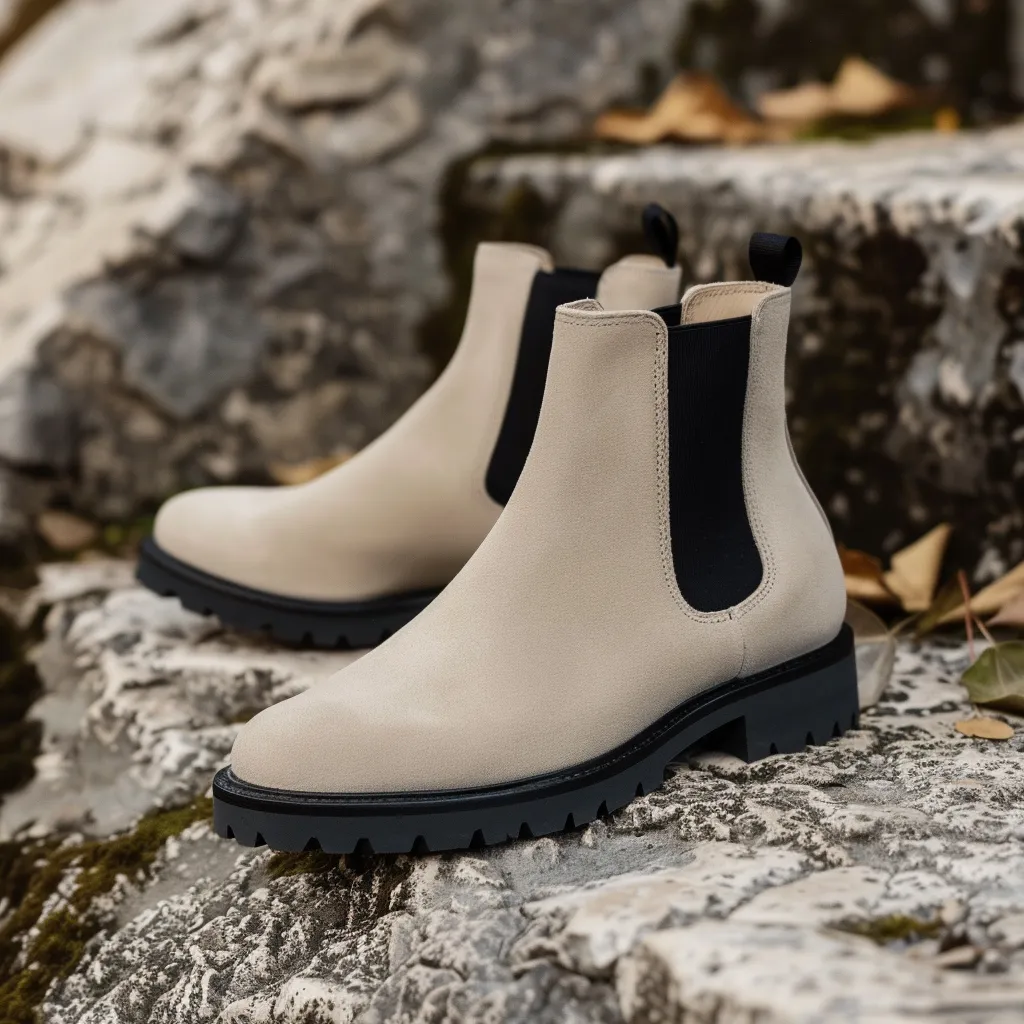Beige Suede Bartolomeo Chelsea Boot : The Dapper Edit sold by Costoso Italiano product image thumbnail 3