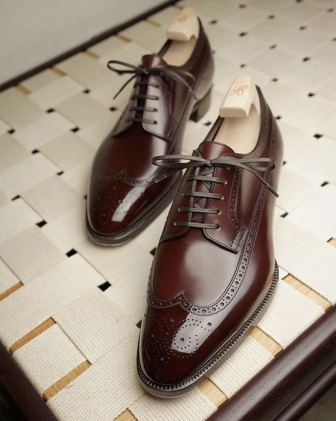 Brown Leather Calix Slipon Wingtip Oxfords - Formal Shoes - SS23 sold by Costoso Italiano