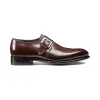 Height Increasing Brown Leather Bromley Monk Straps sold by Costoso Italiano