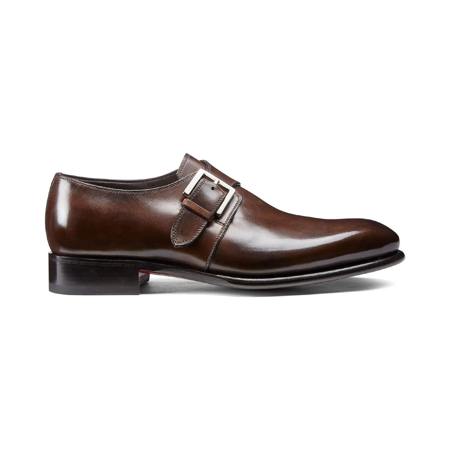 Height Increasing Brown Leather Bromley Monk Straps sold by Costoso Italiano product image thumbnail 2