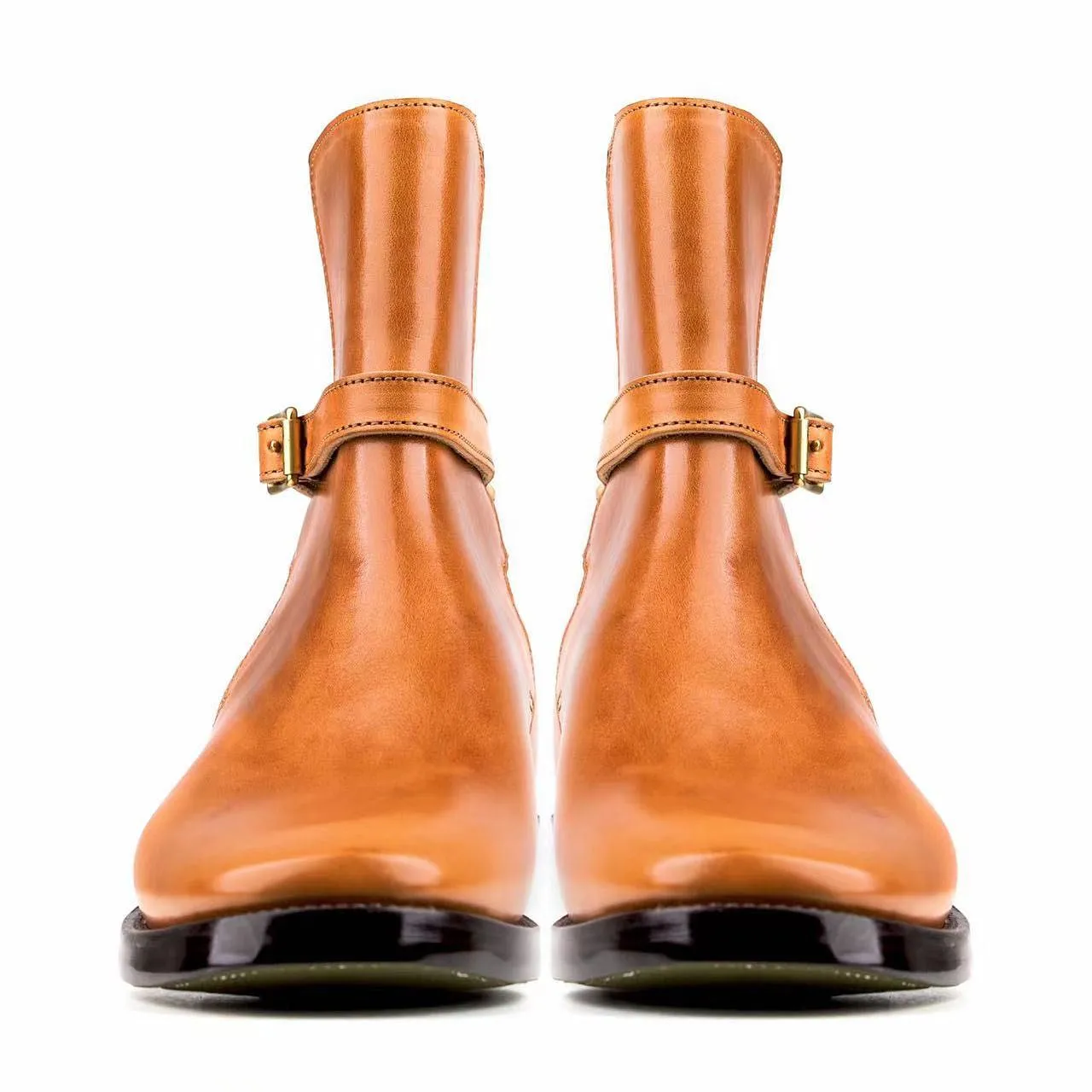 Tan Leather Hamlets Slip-on Boots sold by Costoso Italiano product image thumbnail 4