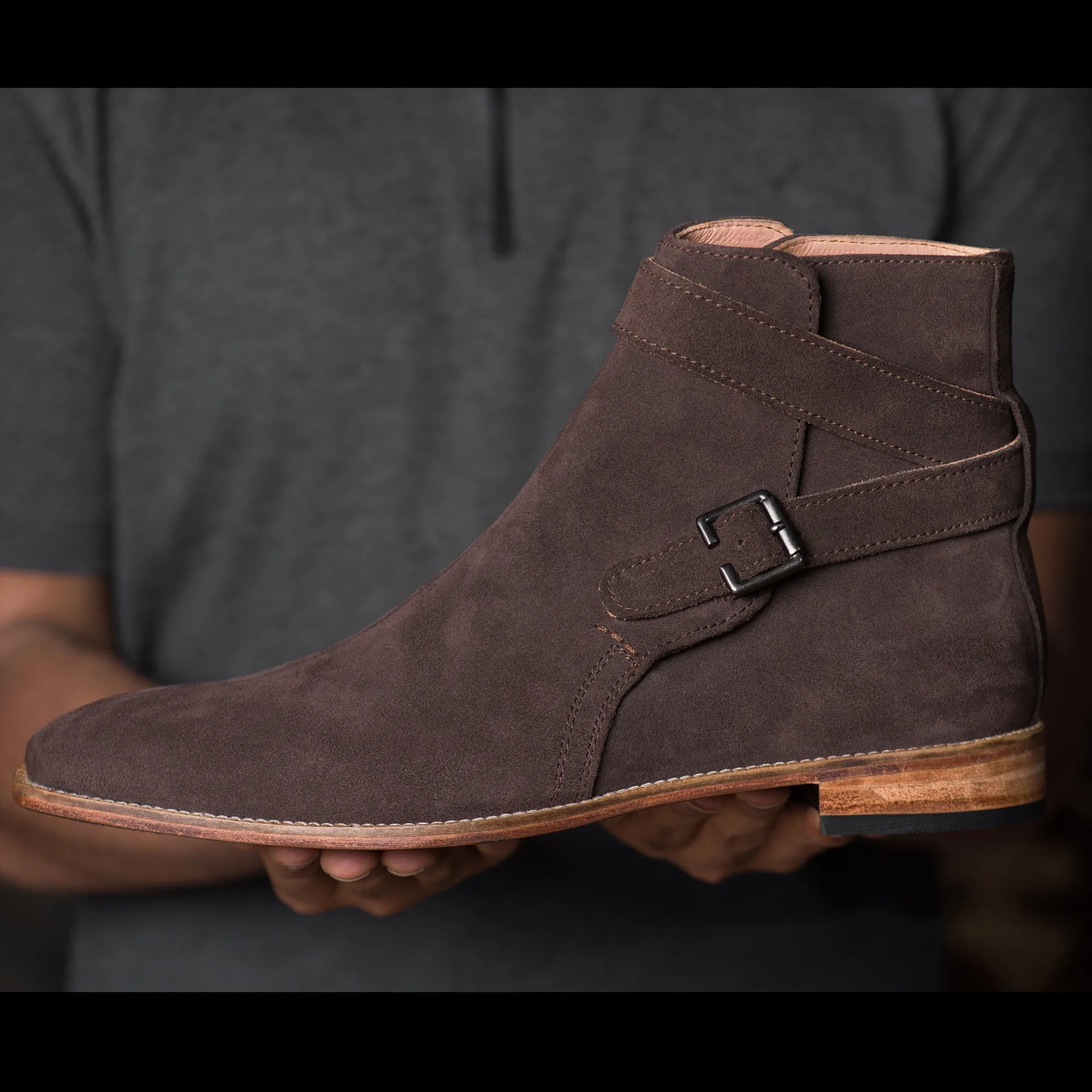 Brown Suede Albon Slip On Jodhpur Boots sold by Costoso Italiano