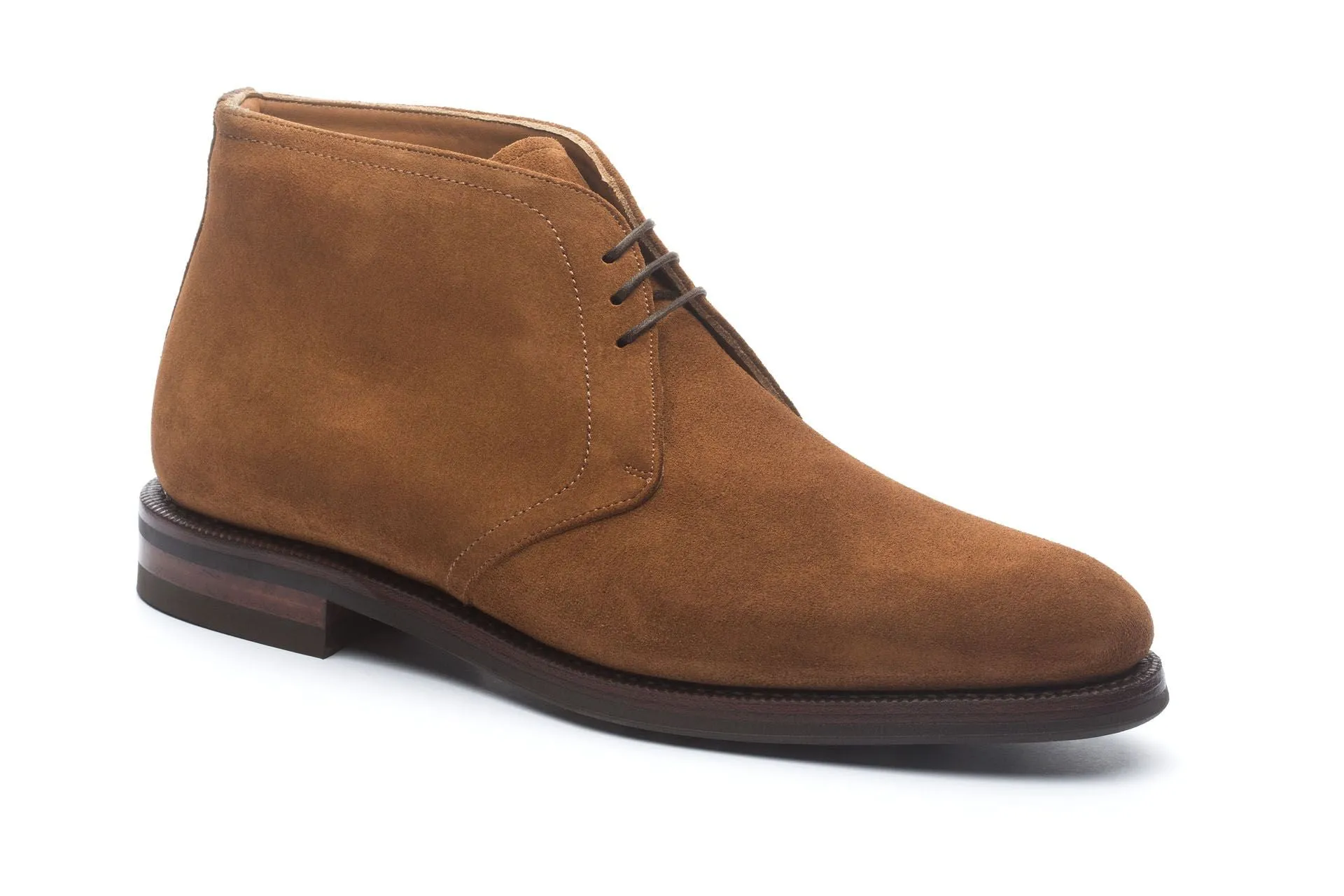 Height Increasing Tan Suede Epsom Lace Up Chukka Boots sold by Costoso Italiano product image thumbnail 2