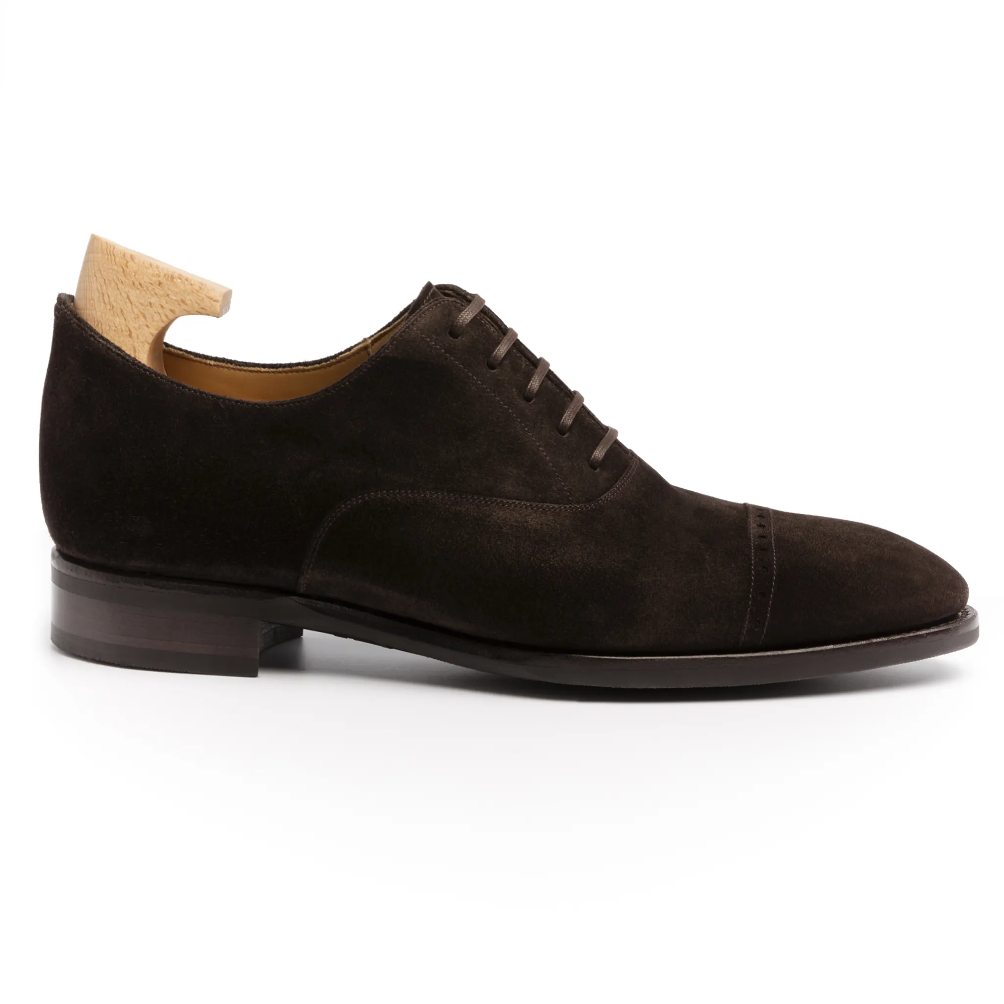 Height Increasing Brown Suede Eastney Toe Cap Oxfords sold by Costoso Italiano product image thumbnail 2