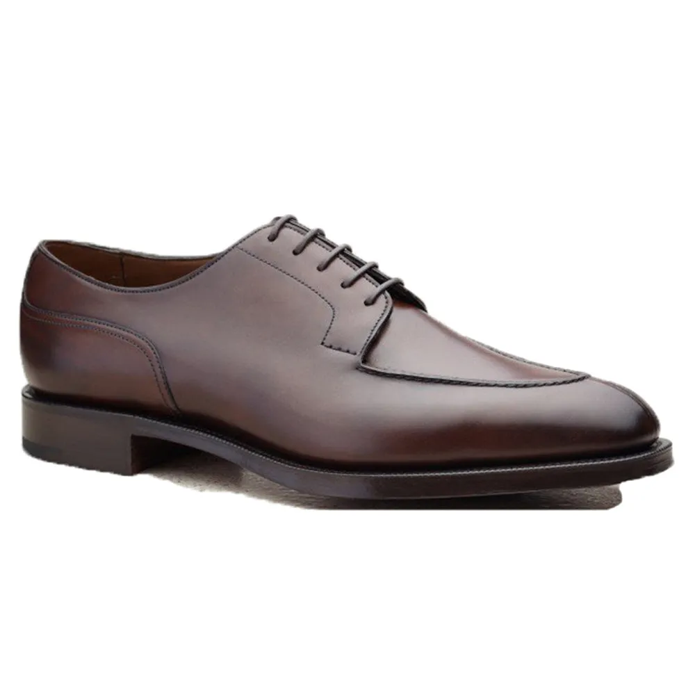 Height Increasing Brown Leather Hamlet Derby Shoes sold by Costoso Italiano