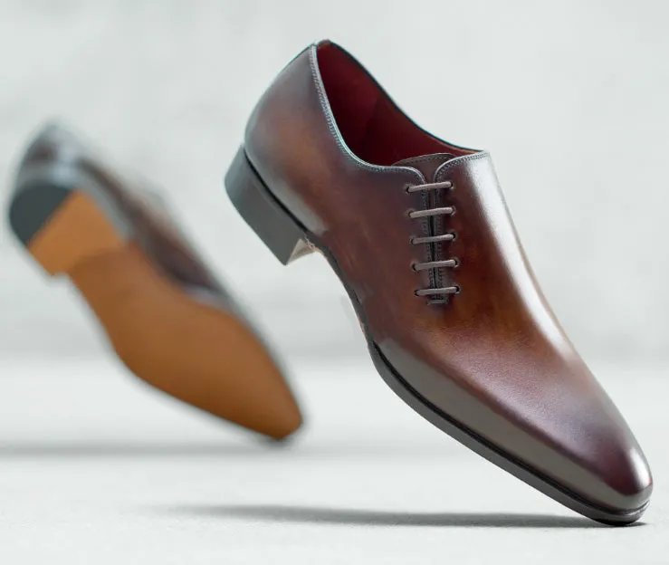 Brown Leather Evzen Lace Up Whole Cut Oxfords - Work Edition - ITALIAN AW26 sold by Costoso Italiano product image thumbnail 3