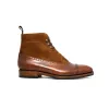 Flat Feet Shoes - Tan Leather & Suede Clifton Lace Up Boots with Arch Support sold by Costoso Italiano