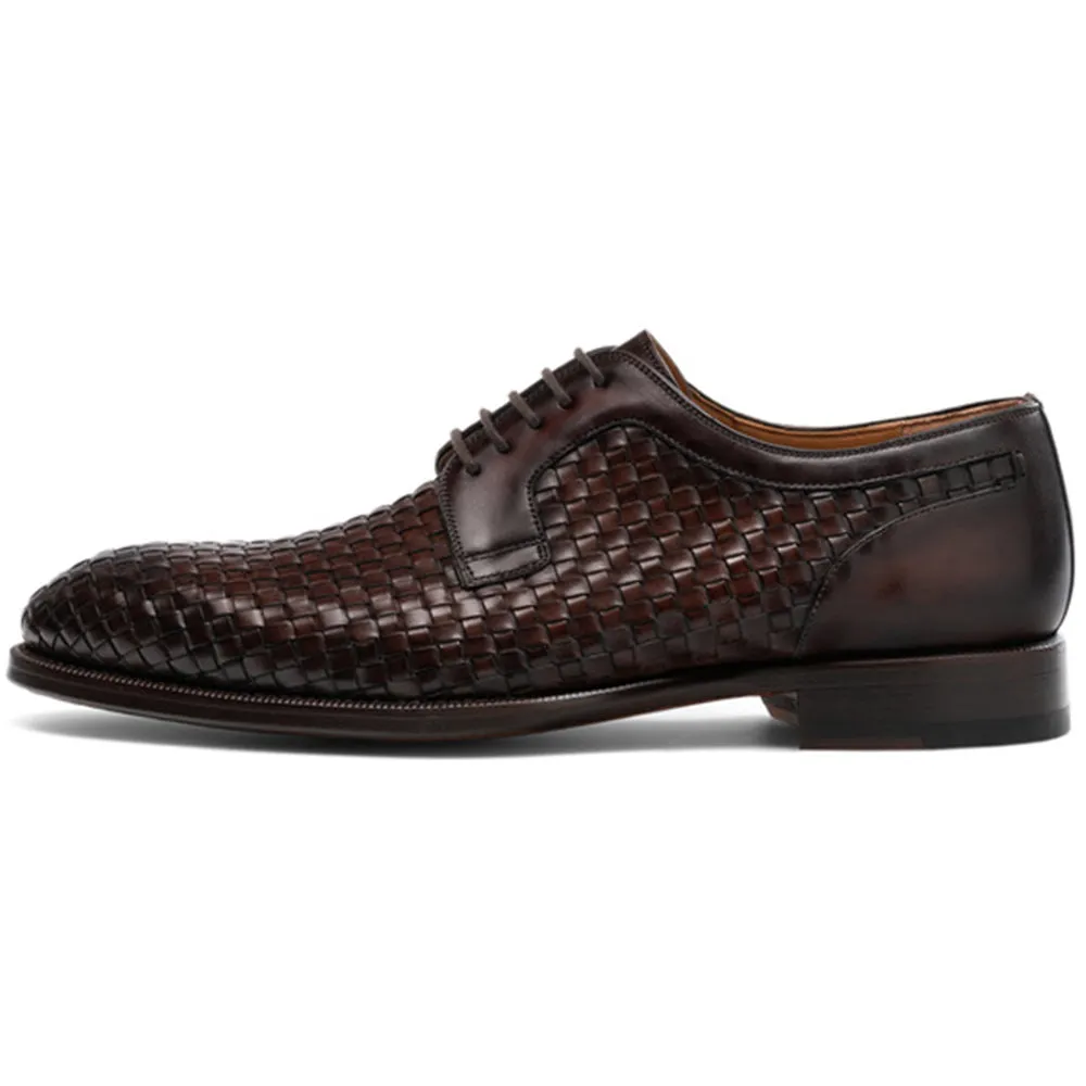 Brown Braided Leather Holloway Derby Shoes sold by Costoso Italiano product image thumbnail 2