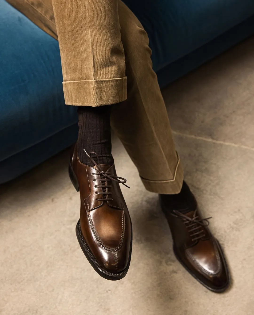 Brown Leather Teruel Derby Shoes - AW24 sold by Costoso Italiano product image thumbnail 2