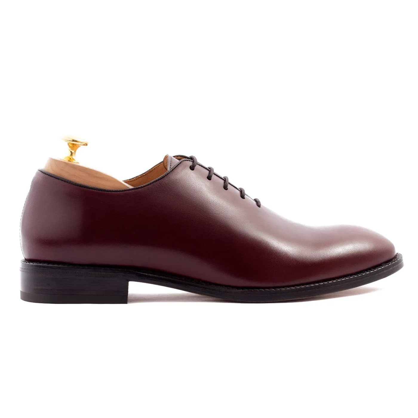 Flat Feet Shoes - Cherry Brown Leather Drayton One Cut Oxfords with Arch Support sold by Costoso Italiano product image thumbnail 3