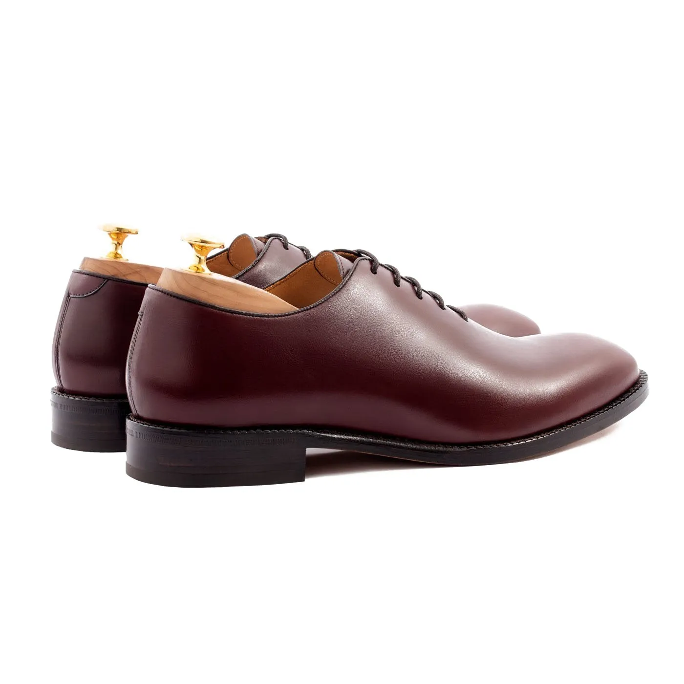 Flat Feet Shoes - Cherry Brown Leather Drayton One Cut Oxfords with Arch Support sold by Costoso Italiano product image thumbnail 4