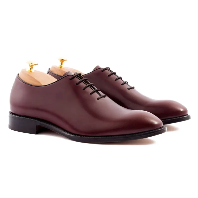 Flat Feet Shoes - Cherry Brown Leather Drayton One Cut Oxfords with Arch Support sold by Costoso Italiano