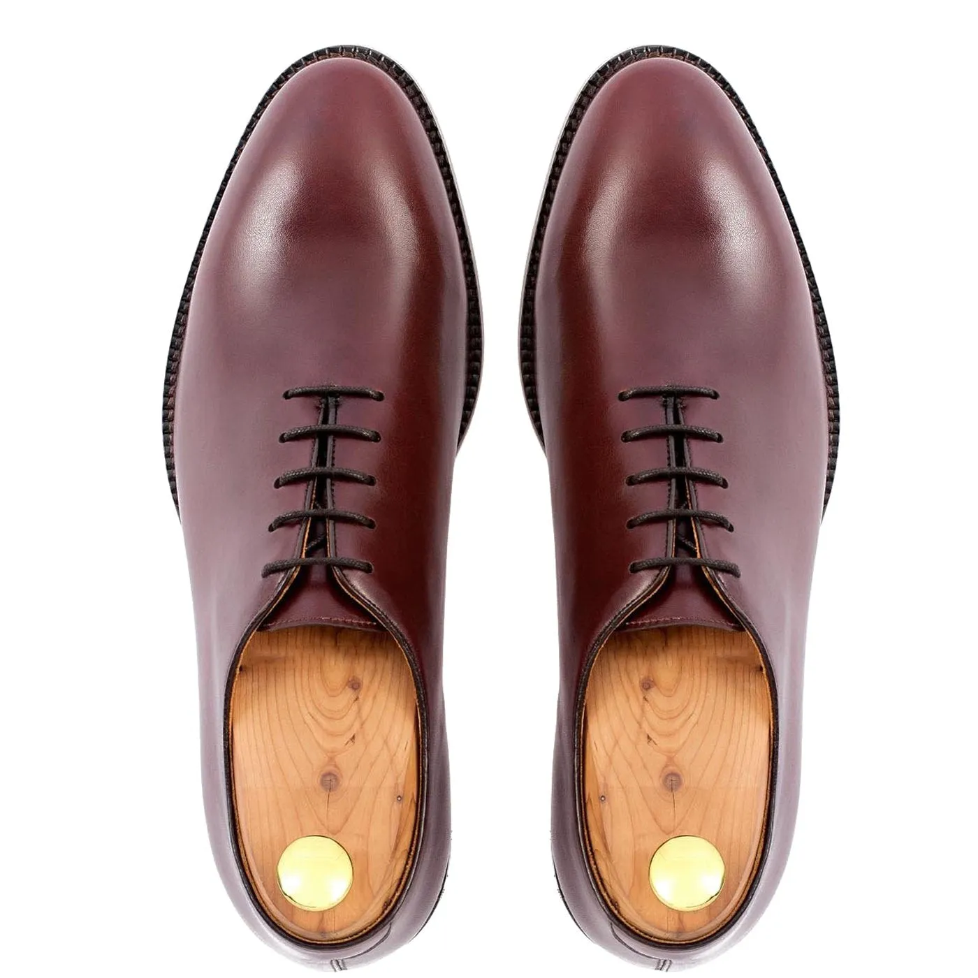 Flat Feet Shoes - Cherry Brown Leather Drayton One Cut Oxfords with Arch Support sold by Costoso Italiano product image thumbnail 2