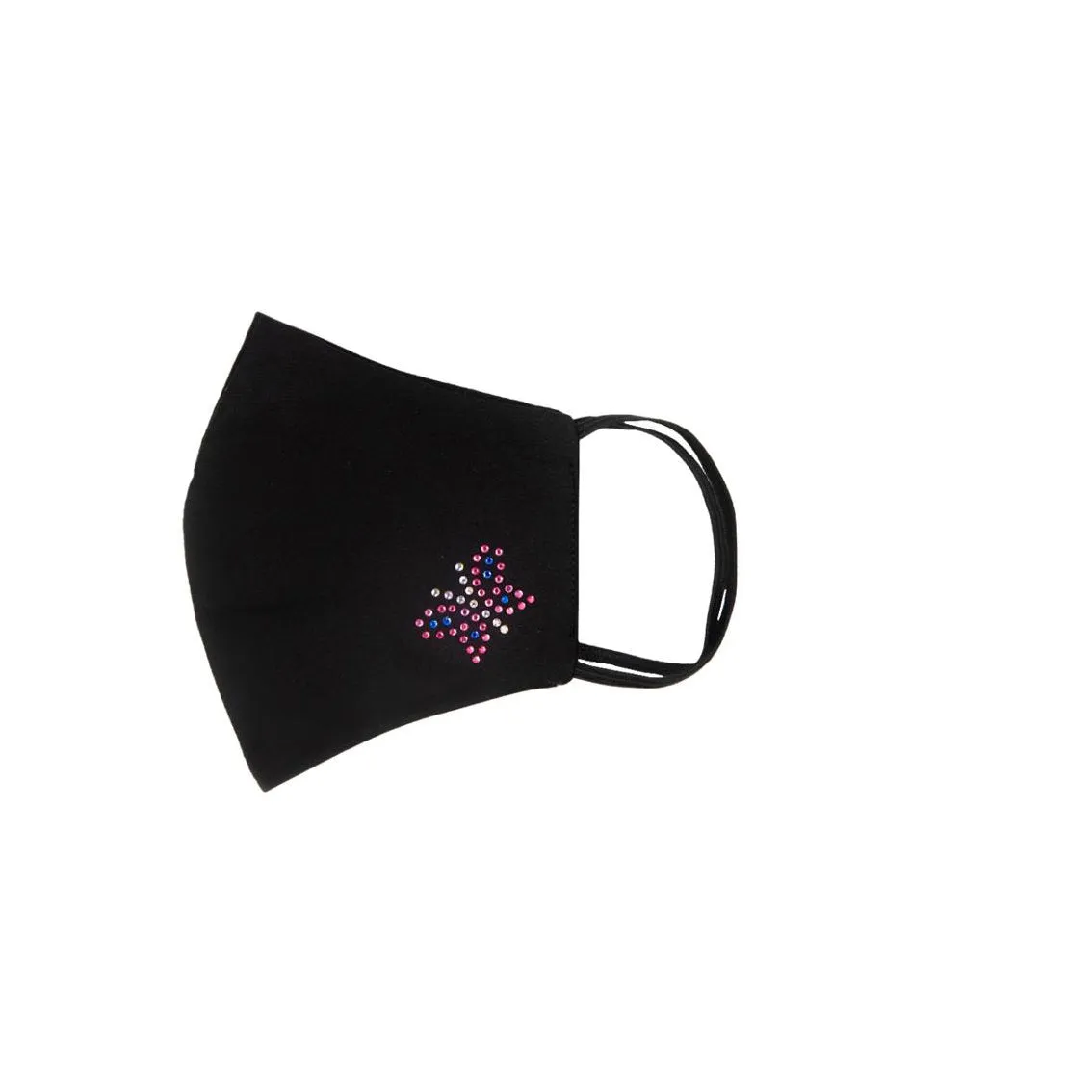 Black Silk Mask with Butterfly in Swarovski Crystals sold by Costoso Italiano product image thumbnail 2
