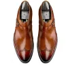 Flat Feet Shoes - Tan Leather Alnwick Monk Strap Shoes with Arch Support sold by Costoso Italiano