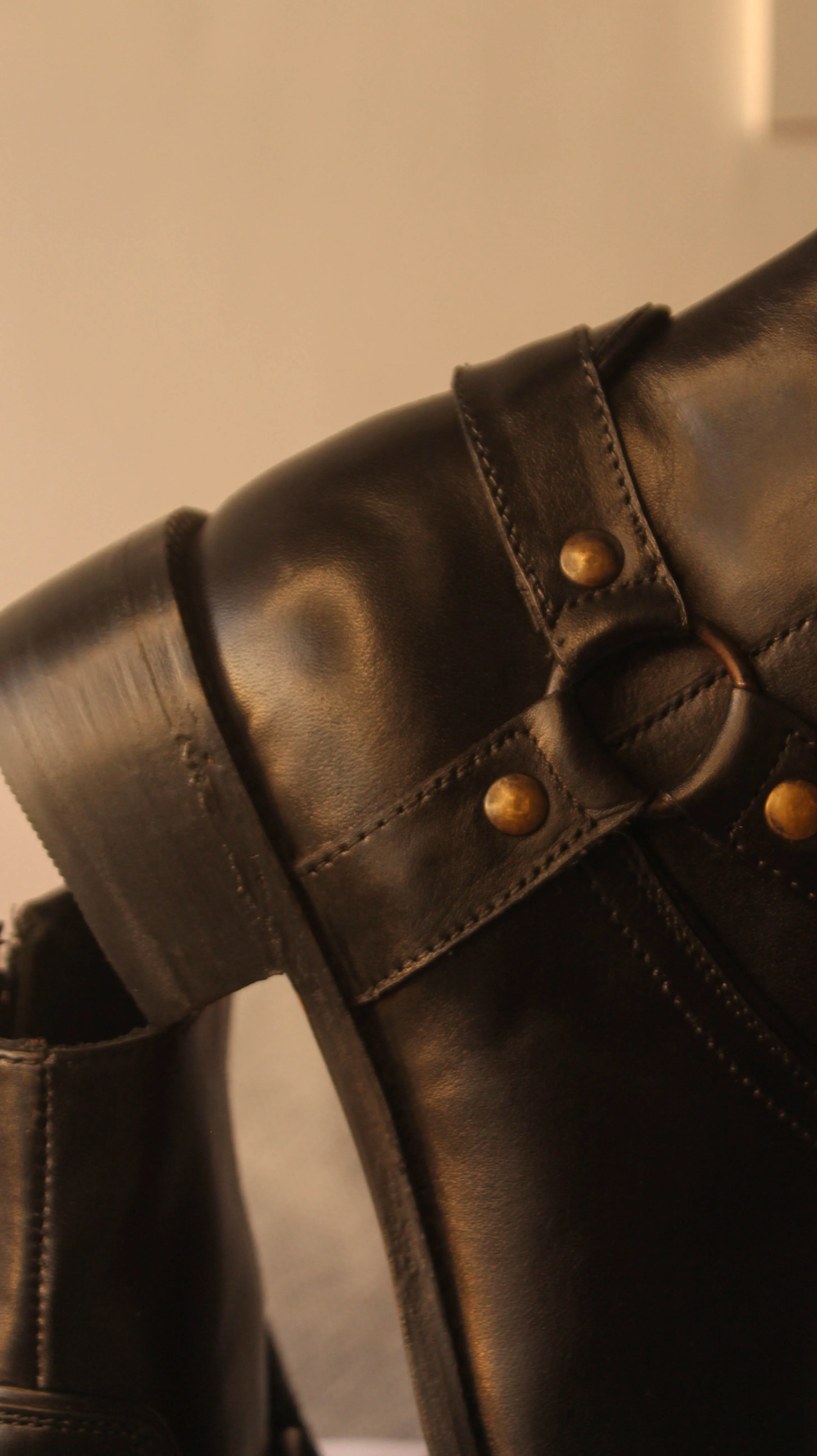 Black Leather Fabrigo Harness Chelsea Boots sold by Costoso Italiano product image thumbnail 3