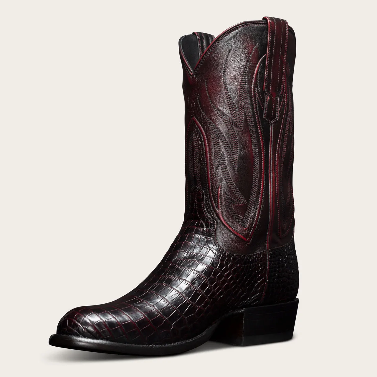 Brown Leather Greataux Slip On Zipper Western Cowboy Boots - AW24 sold by Costoso Italiano product image thumbnail 2