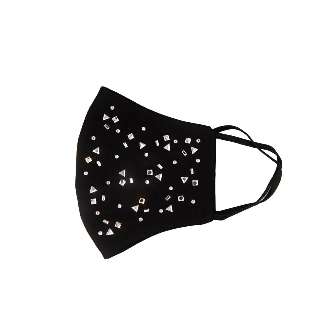 Black Silk Mask with Swarovski Crystals sold by Costoso Italiano product image thumbnail 2