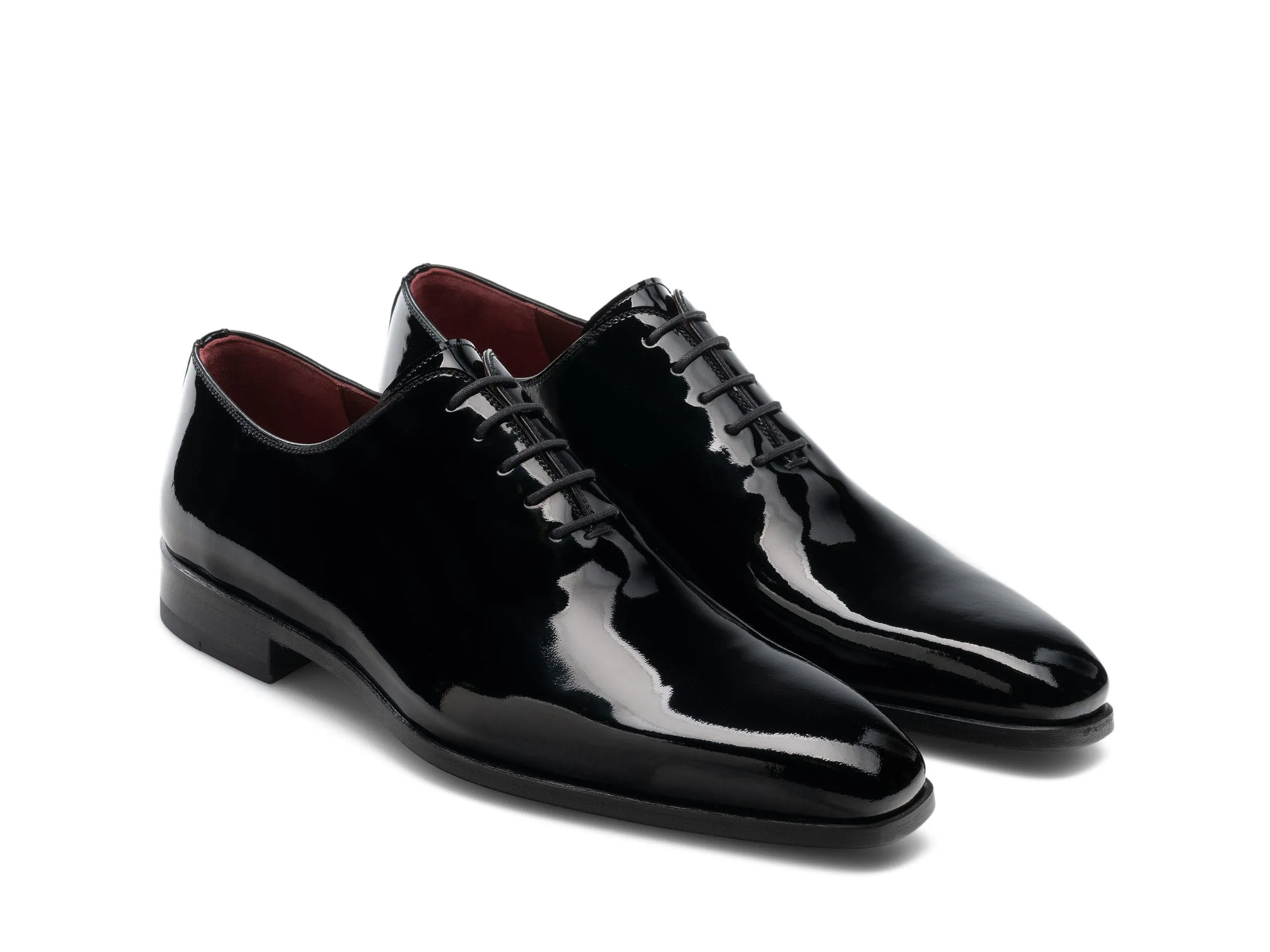 Black Patent Leather Bucoli Whole Cut Lace Up Oxfords sold by Costoso Italiano product image thumbnail 2