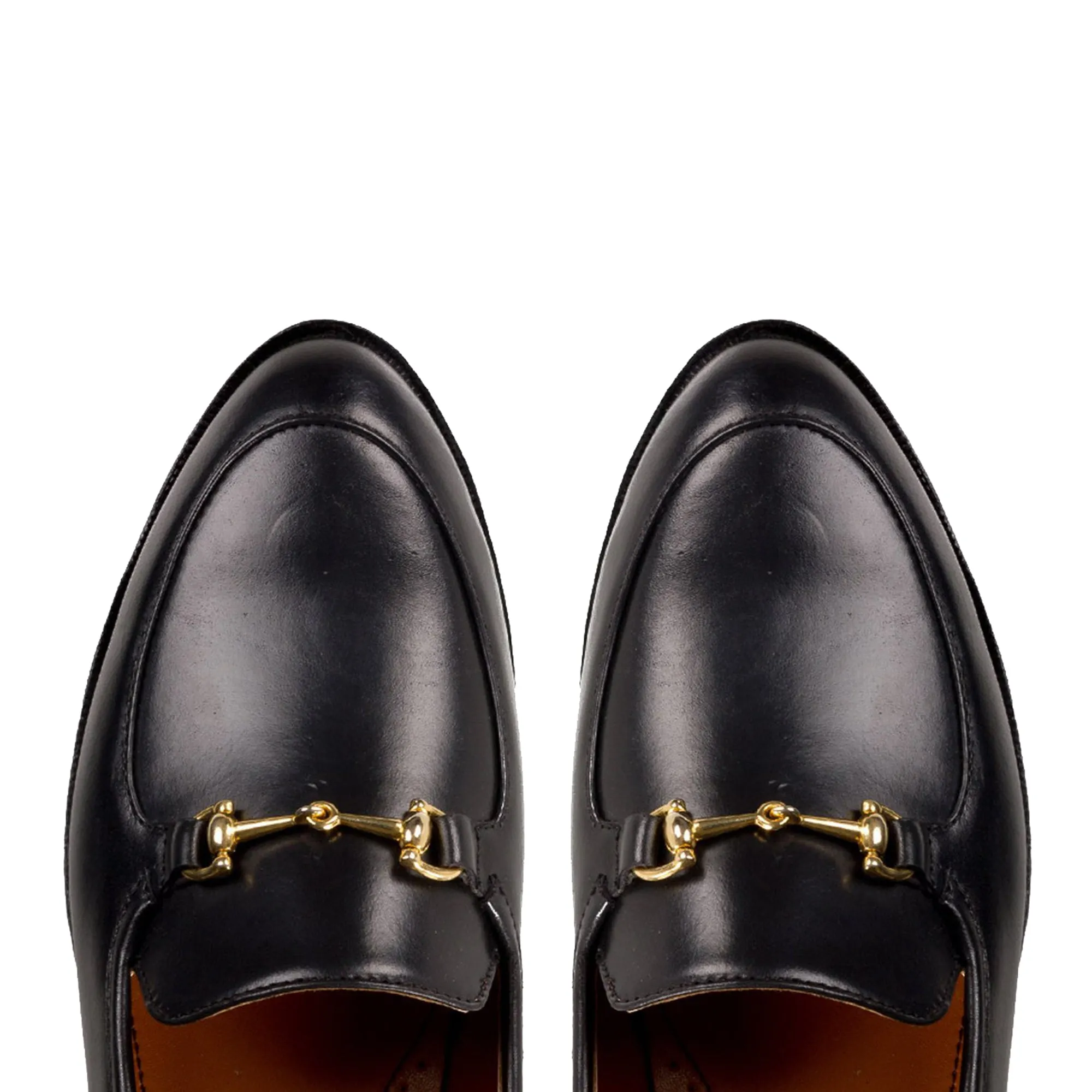 Black Leather Penela Horsebit Collapsible Loafer Slippers sold by Costoso Italiano product image thumbnail 3