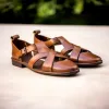 Tan Leather Peshawari Loafers | Wedding Shoes for Groom | Shoes for Haldi Mehendi Sangeet sold by Costoso Italiano