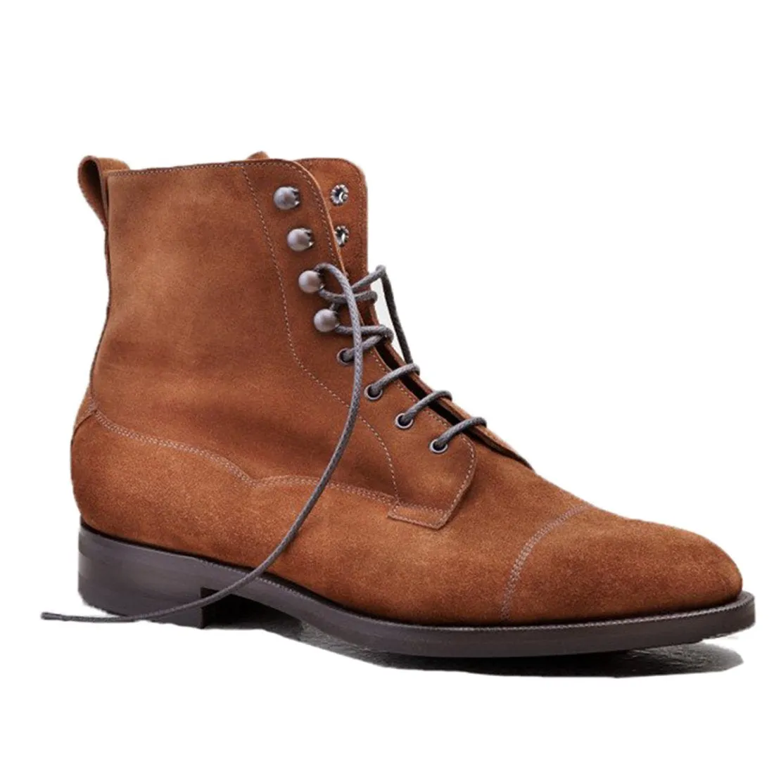 Flat Feet Shoes - Tan Leather Purley Lace Up Boots with Arch Support sold by Costoso Italiano product image thumbnail 3