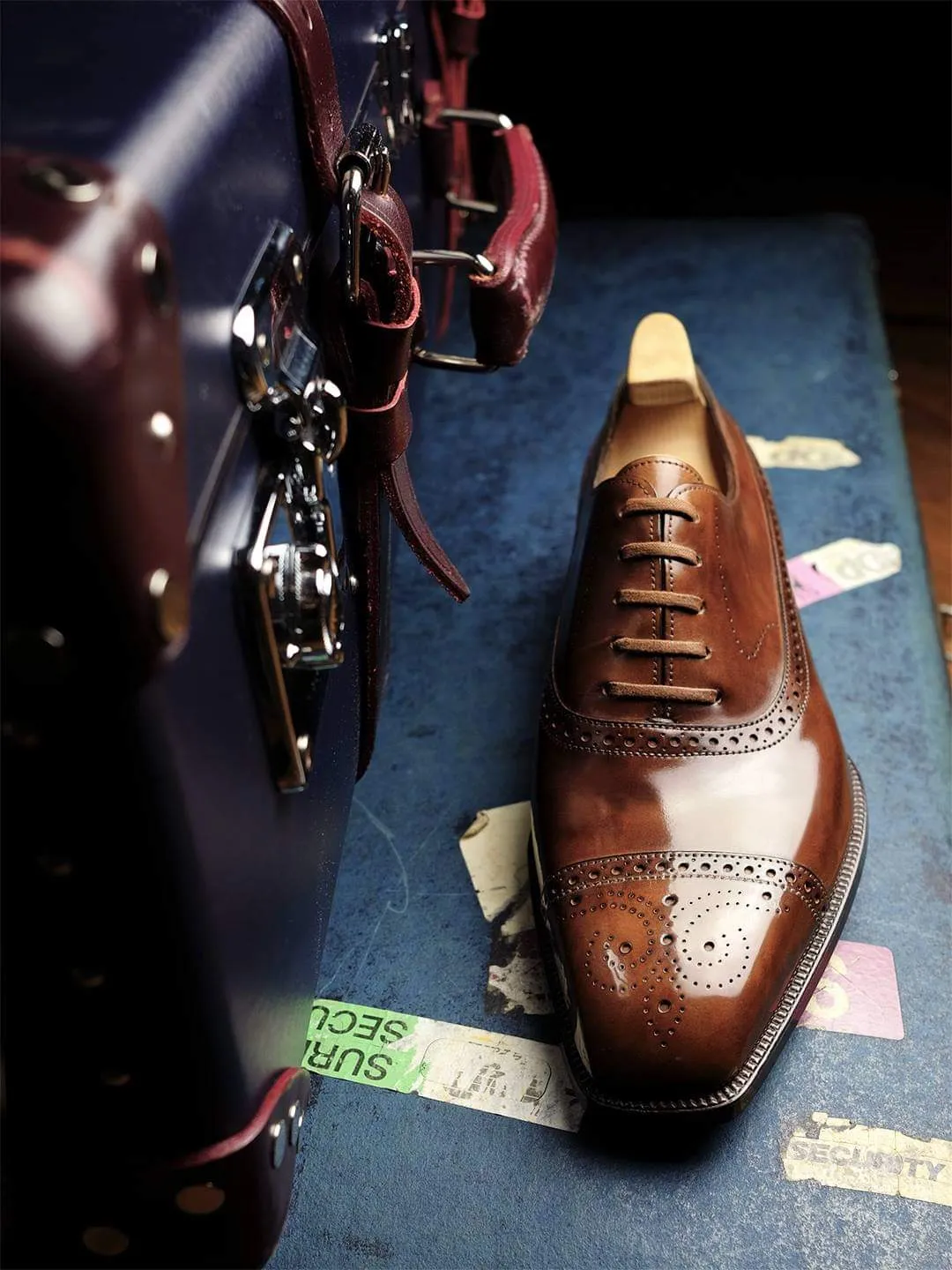 Tan Leather Callista Brogue Toe Cap Oxfords - Formal Shoes sold by Costoso Italiano product image thumbnail 2