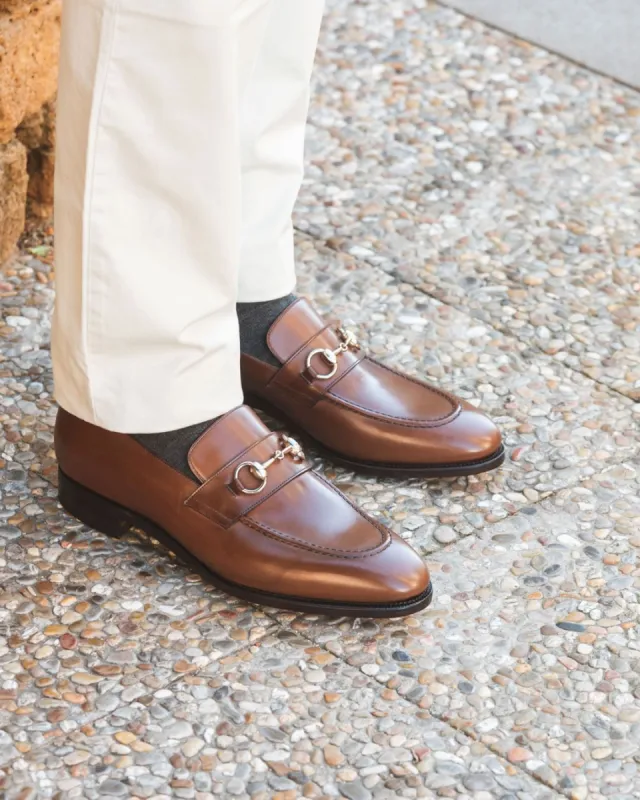 Luxury Edition - Artisian Made Tan Italian Leather Emria Horse Bit Loafers - AW24 sold by Costoso Italiano