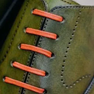 Orange Flat Dress Shoes Laces sold by Costoso Italiano
