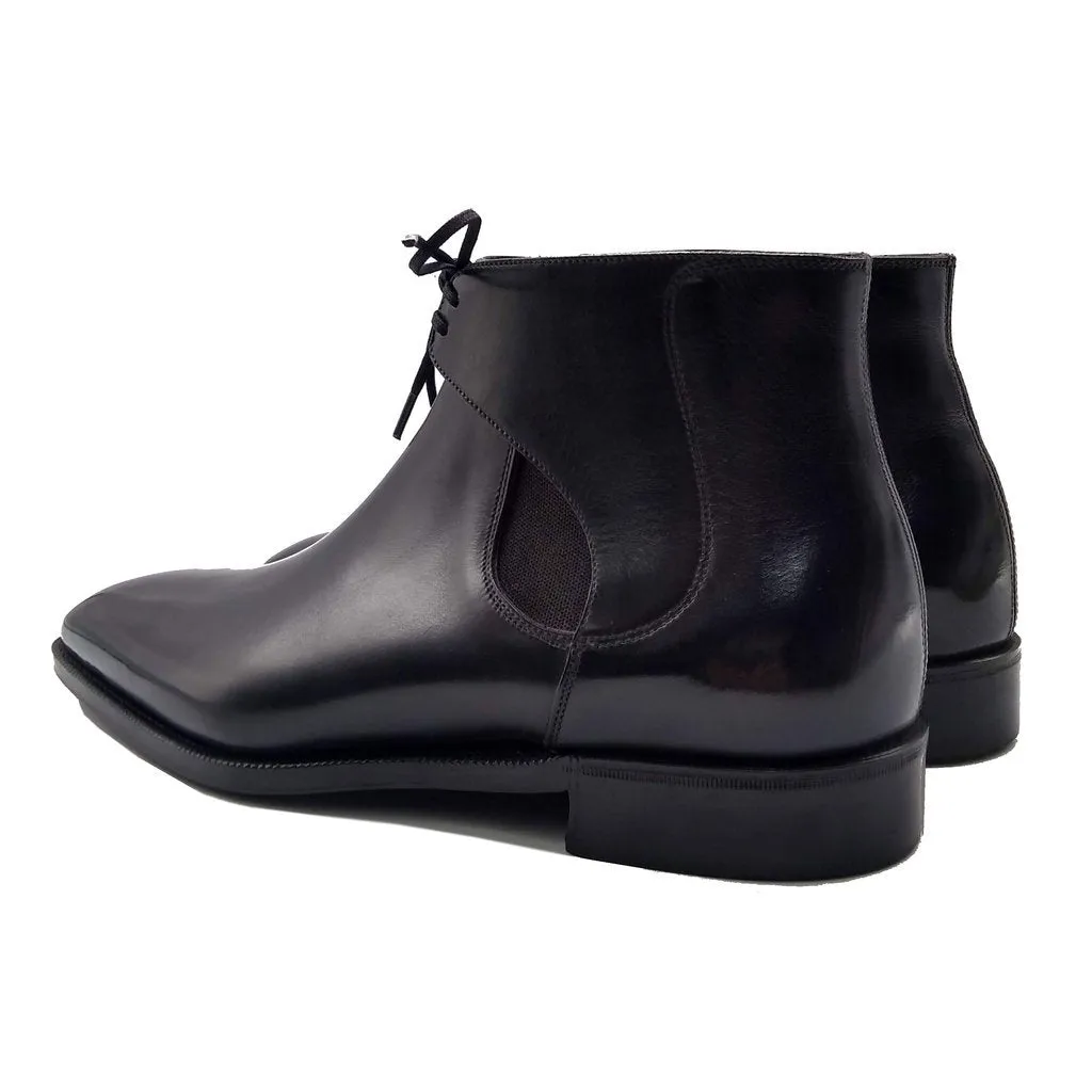 Flat Feet Shoes - Black Leather Cowra Chelsea Boots with Arch Support sold by Costoso Italiano product image thumbnail 4