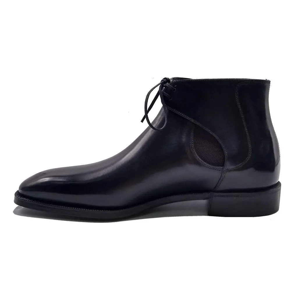 Flat Feet Shoes - Black Leather Cowra Chelsea Boots with Arch Support sold by Costoso Italiano product image thumbnail 5