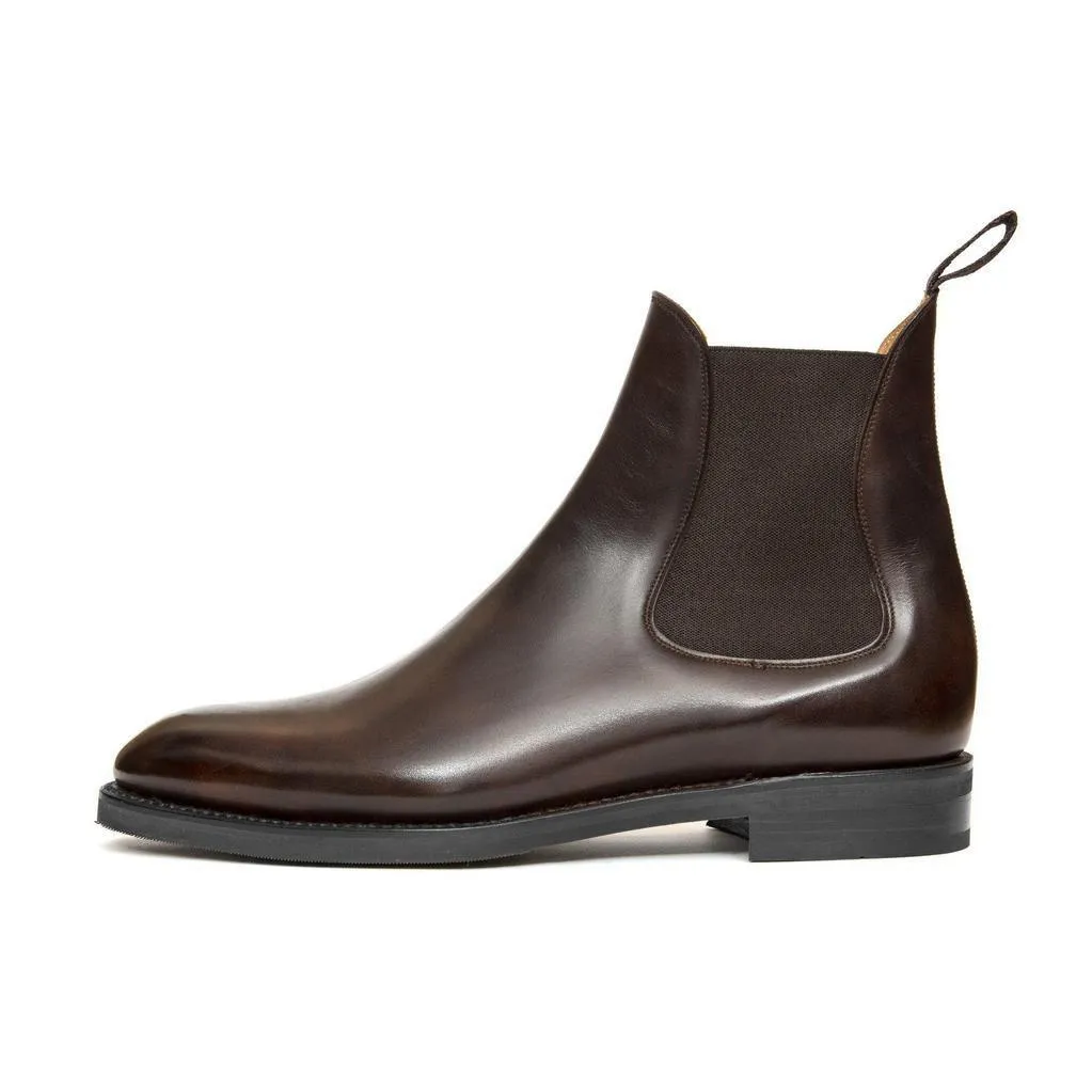 Flat Feet Shoes - Brown Leather Fenland Slip On Chelsea Boots with Arch Support sold by Costoso Italiano product image thumbnail 2
