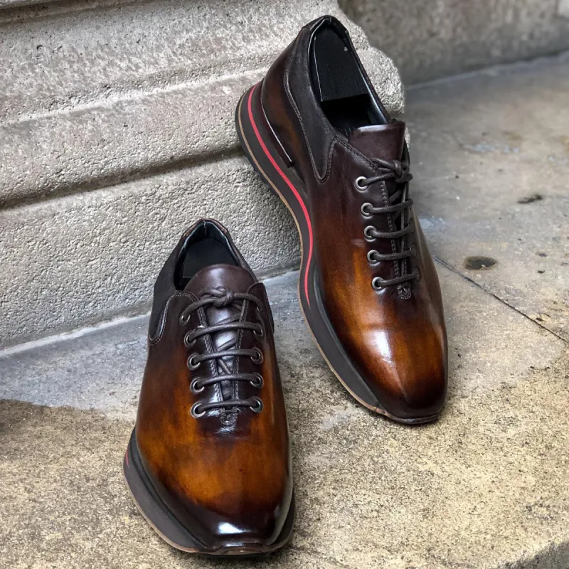 Tan Leather Regal Rhythm Woodford Balmoral Toe Cap Sneaker sold by Costoso Italiano
