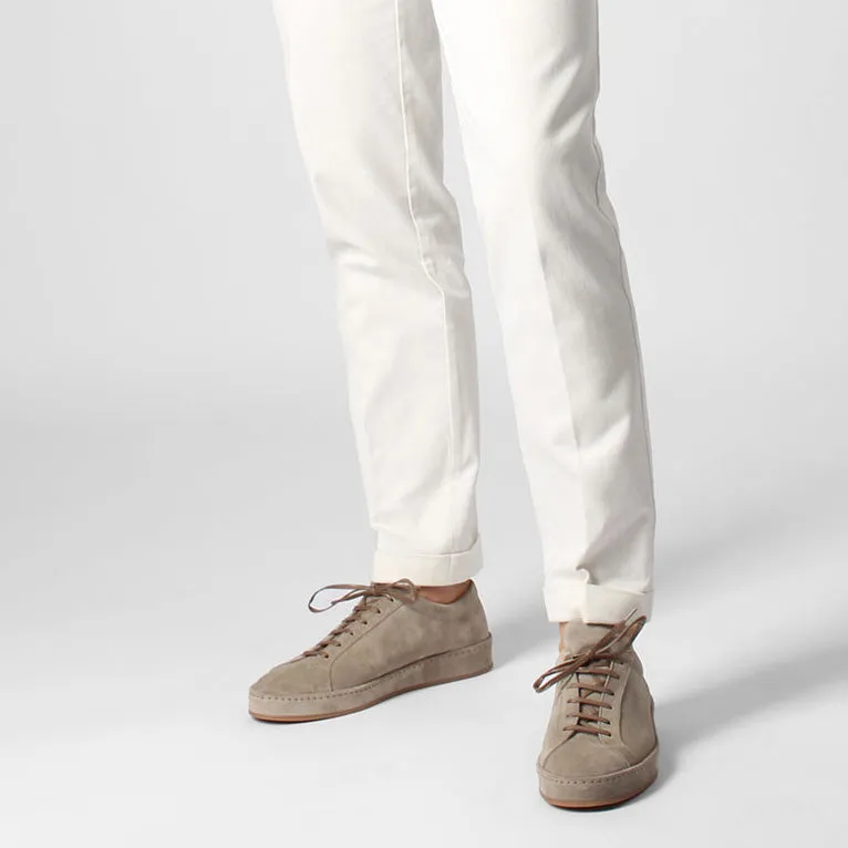 Height Increasing Grey Suede Eirene Lace Up Sneakers - AW24 sold by Costoso Italiano