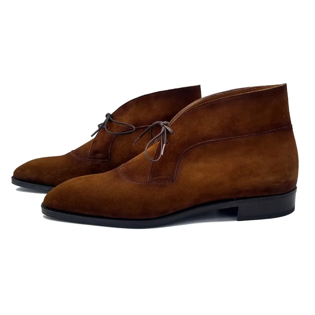 Height Increasing Brown Suede Corowa Chelsea Boots sold by Costoso Italiano product image thumbnail 3