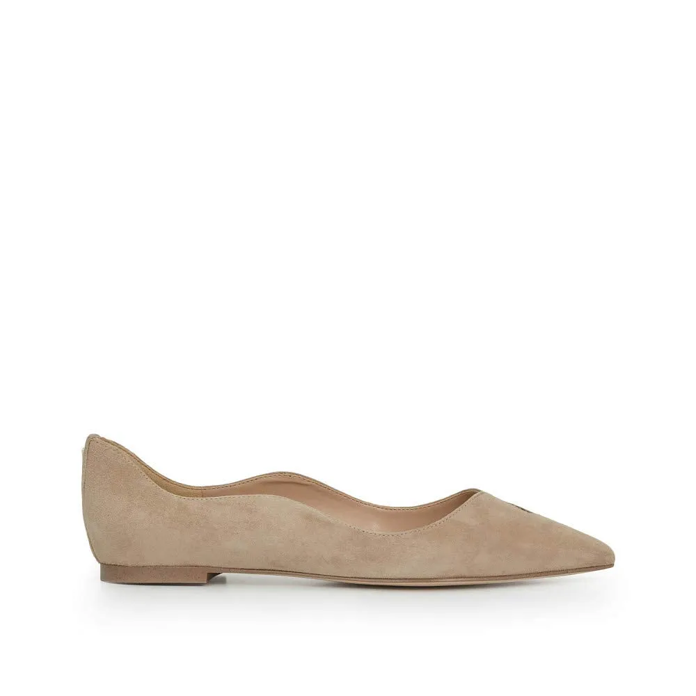 Beige Suede Isère Ballerina Flats sold by Costoso Italiano product image thumbnail 3