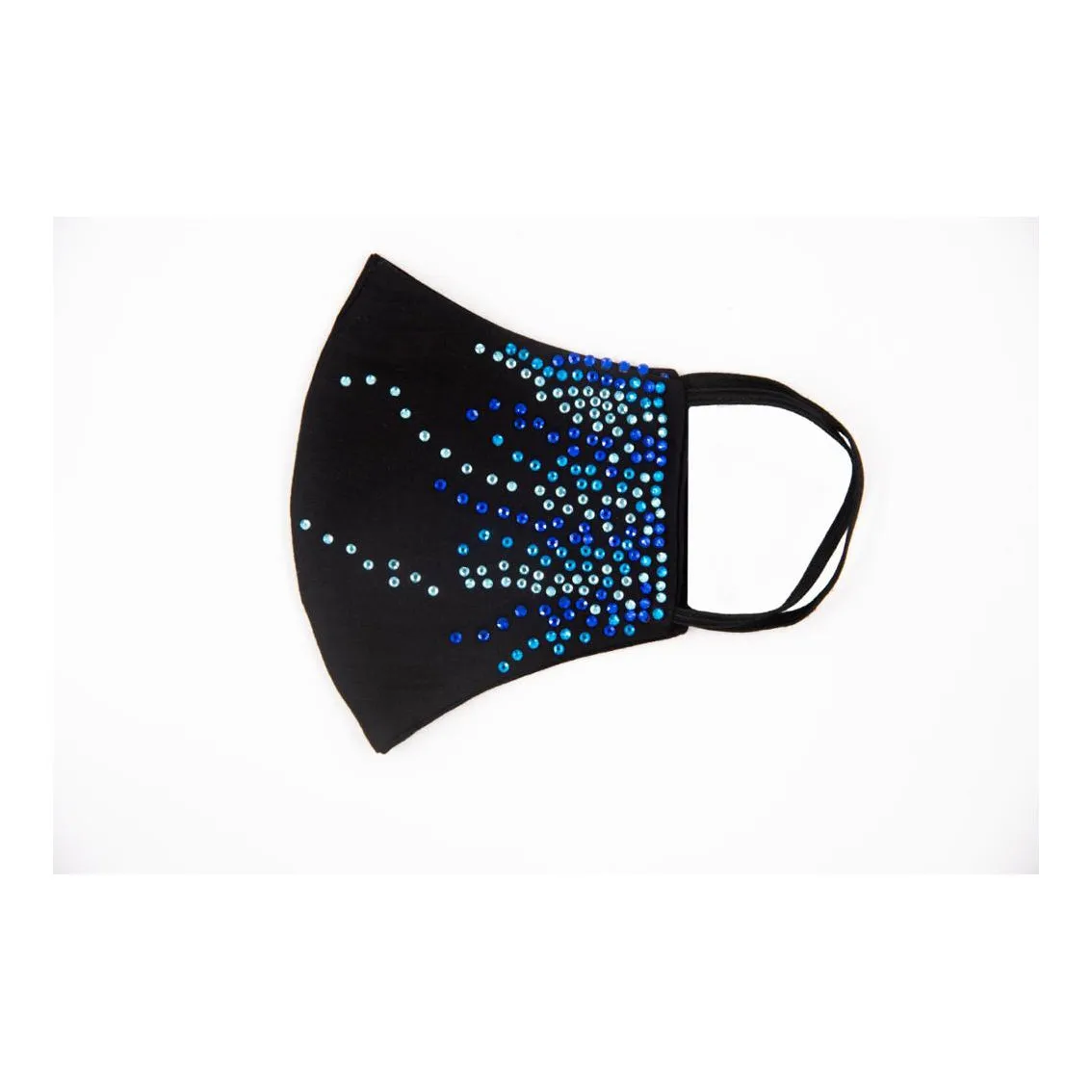 Black Silk Mask with Cascade de Glace in Swarovski Crystals sold by Costoso Italiano product image thumbnail 2