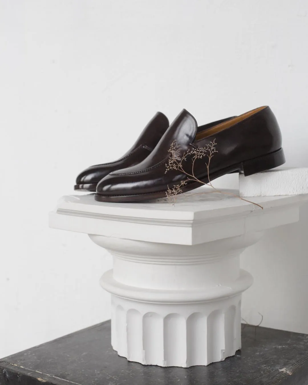 Brown Leather Sweene Slip On Loafers sold by Costoso Italiano