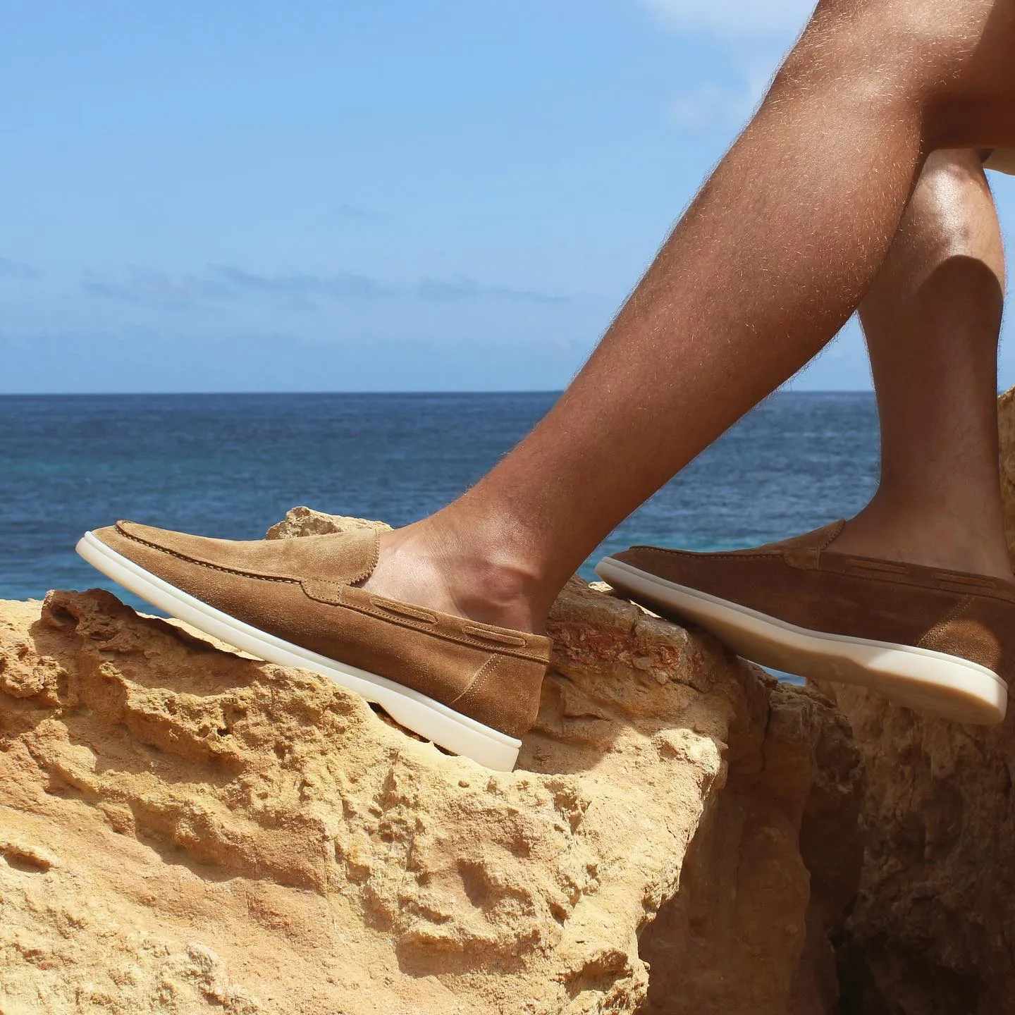 Height Increasing Tan Suede Athena Yatch Loafers - AW24 sold by Costoso Italiano product image thumbnail 2