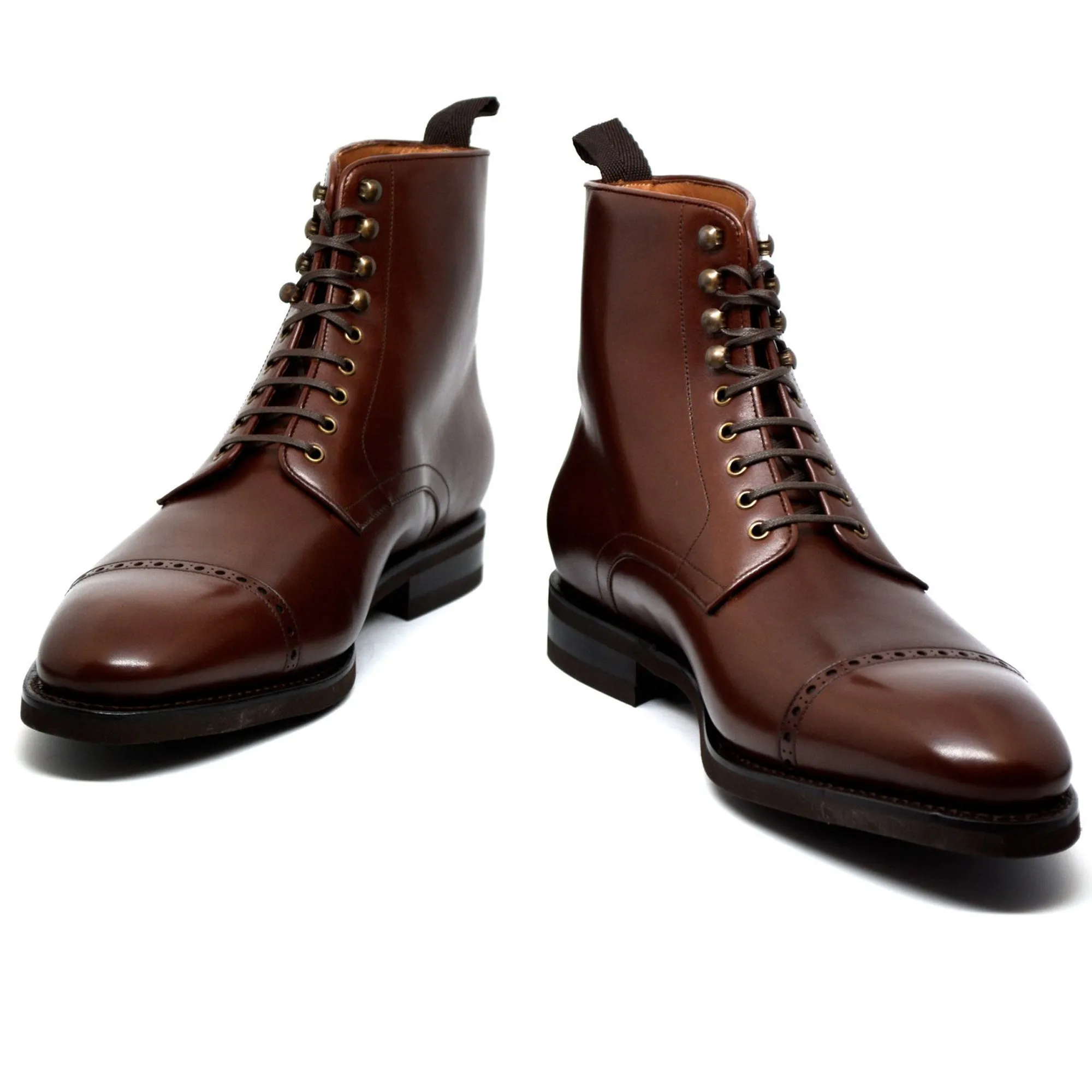 Height Increasing Brown Leather Caldecote Lace Up Boots sold by Costoso Italiano product image thumbnail 3