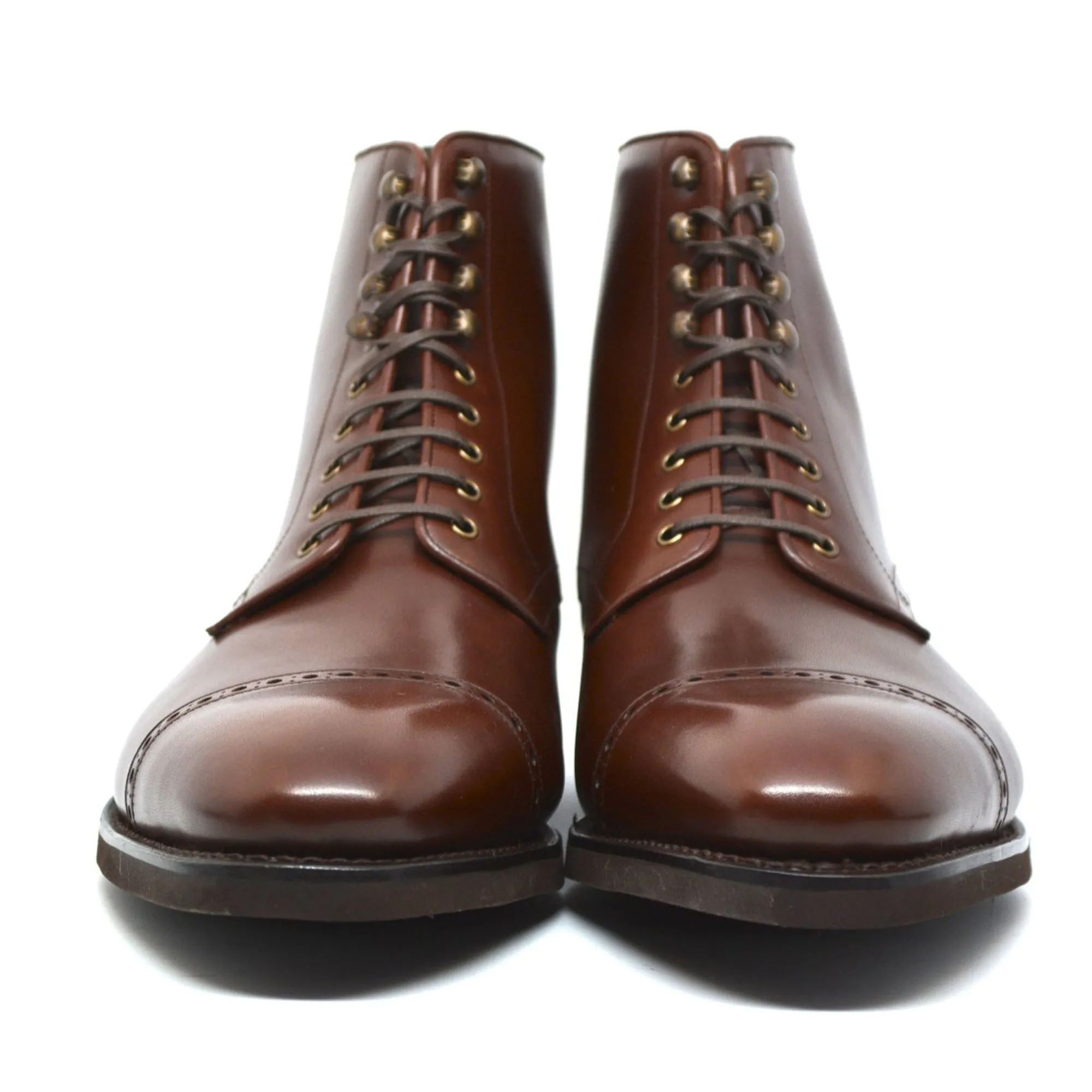 Height Increasing Brown Leather Caldecote Lace Up Boots sold by Costoso Italiano product image thumbnail 5