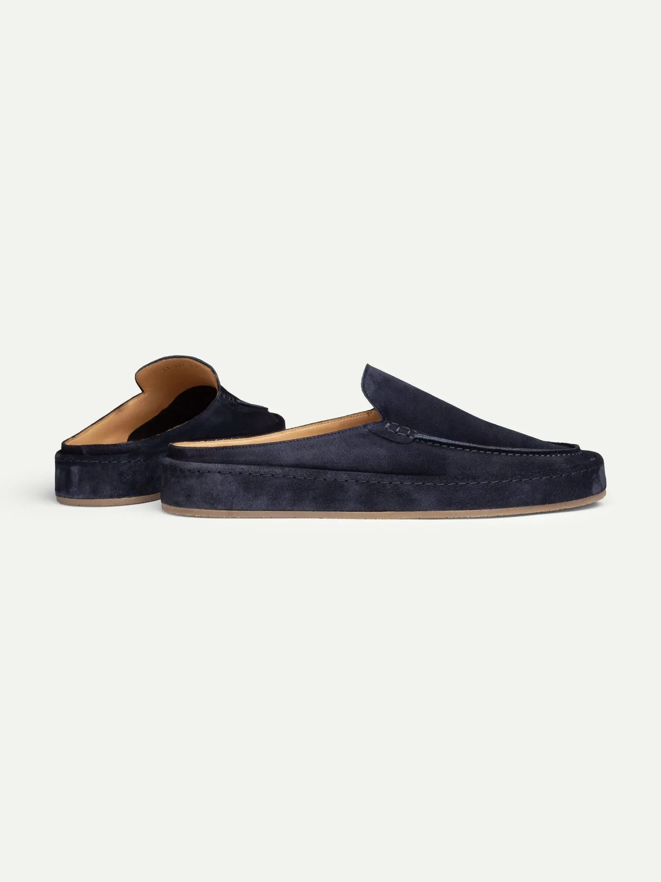 Navy Blue Suede Celeste Calm Mule Loafers - AW24- Casual Shoes Collection sold by Costoso Italiano product image thumbnail 4