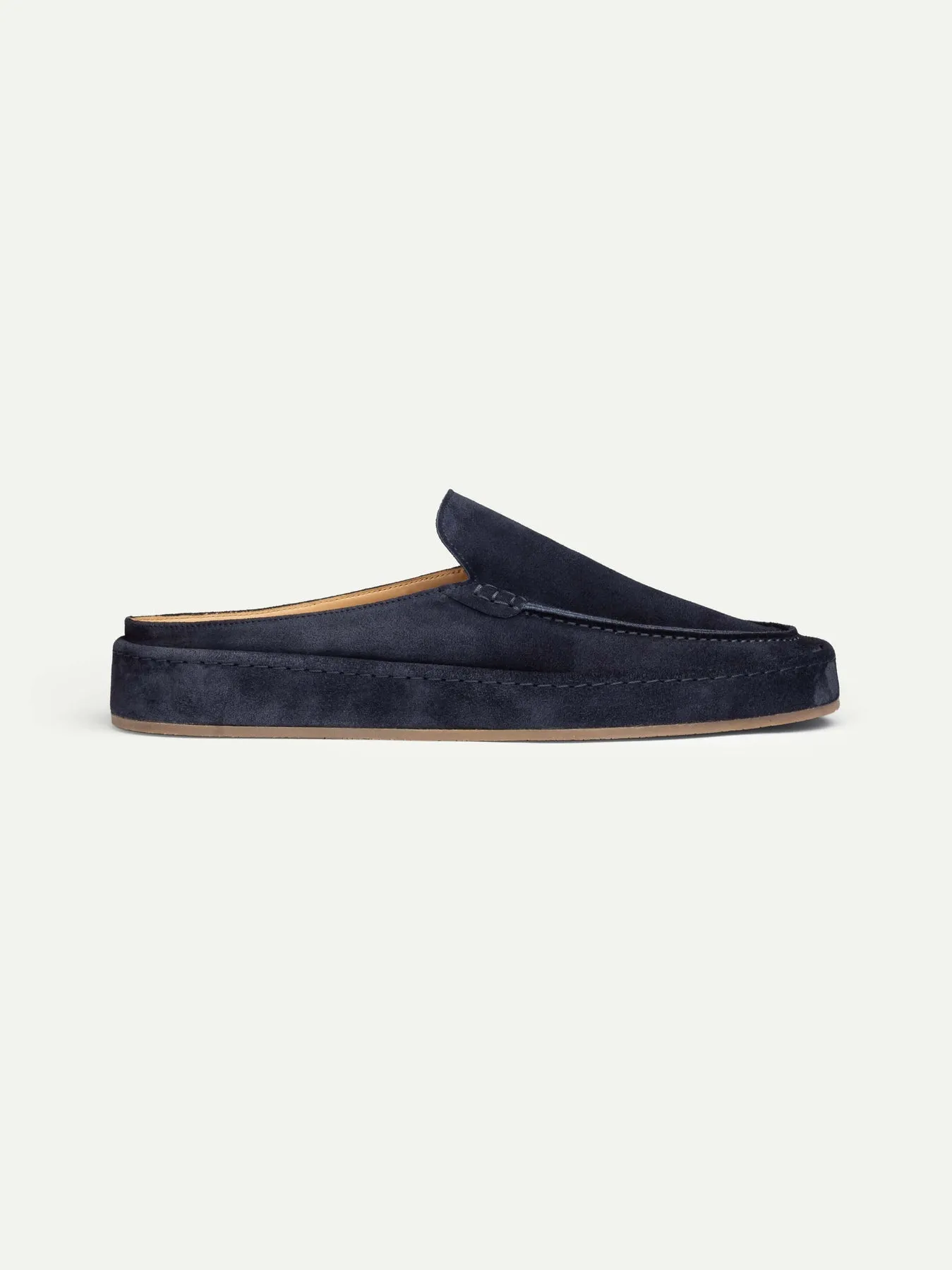 Navy Blue Suede Celeste Calm Mule Loafers - AW24- Casual Shoes Collection sold by Costoso Italiano product image thumbnail 3