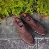 Norwegian Welted Brown Suede Larissa Derby Shoes - AW24 sold by Costoso Italiano