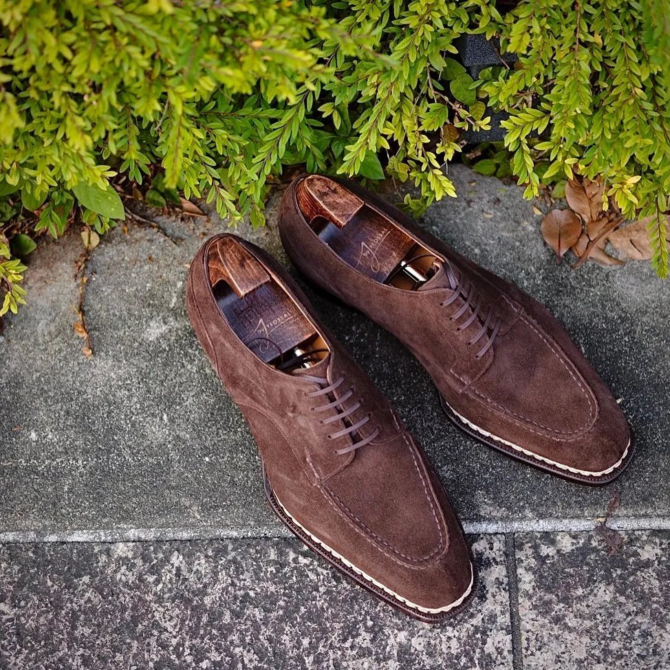 Norwegian Welted Brown Suede Larissa Derby Shoes - AW24 sold by Costoso Italiano product image thumbnail 2