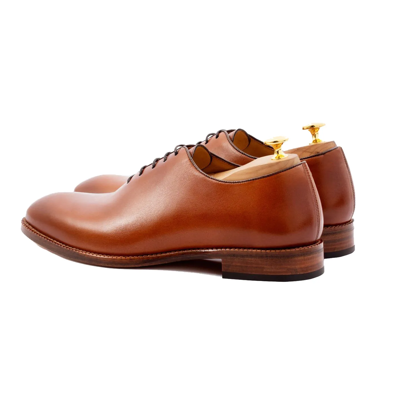 Height Increasing Tan Leather Drayton One Cut Oxfords - Formal Shoes sold by Costoso Italiano product image thumbnail 4