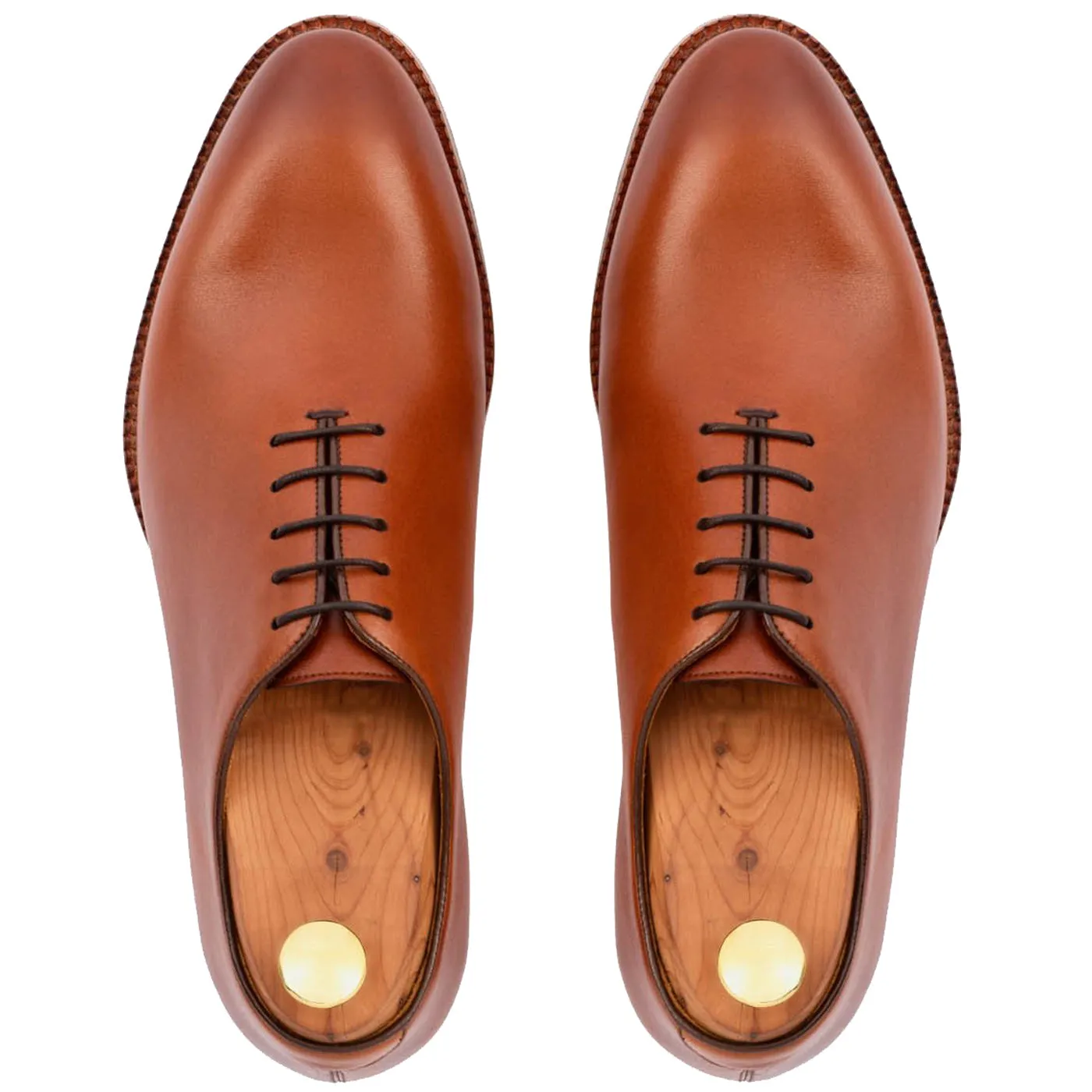 Height Increasing Tan Leather Drayton One Cut Oxfords - Formal Shoes sold by Costoso Italiano product image thumbnail 2