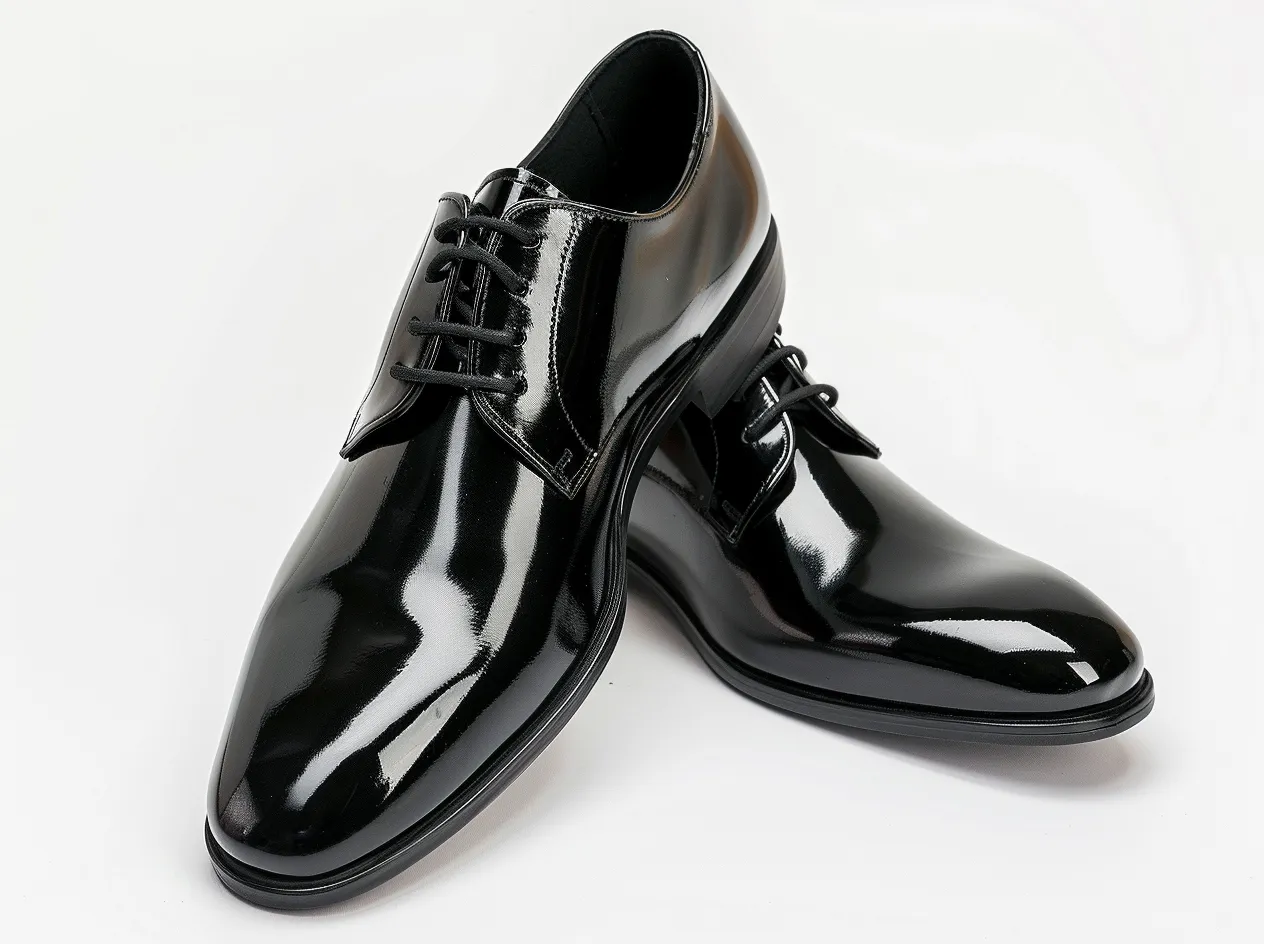 Black Leather Wheatfield Oxford with Pointed Toe Cap - Summer 2024 Collection sold by Costoso Italiano