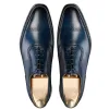 Height Increasing Navy Blue Leather Clapton Brogue Oxfords sold by Costoso Italiano